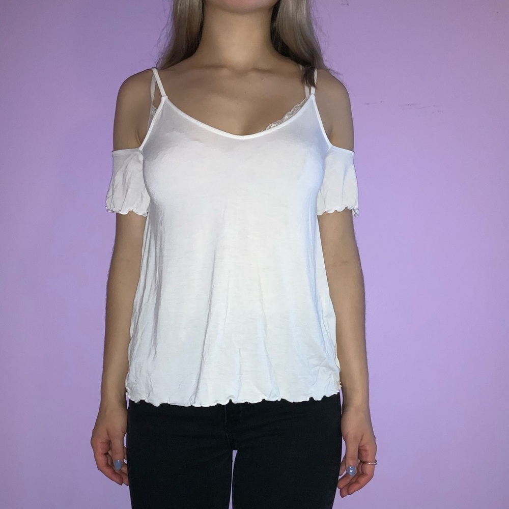 Woman’s off the shoulder top